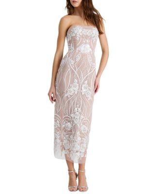 Catherine Strapless Sequin Embroidered Gown