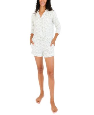  Lavender Lane Long Sleeve & Shorts Bamboo Pajama Set