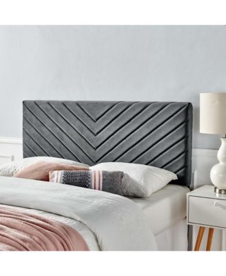 Modway Alyson Angular Channel Tufted Performance Velvet Headboard, California King