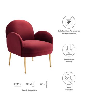  Transcend Performance Velvet Armchair