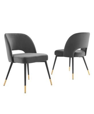  Rouse Performance Velvet Dining Side Chairs, Set of 2