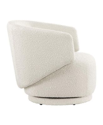  Celestia Boucle Fabric Swivel Chair