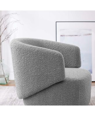  Celestia Boucle Fabric Swivel Chair