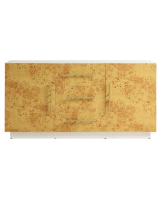  Abel 59 Inch Burl Wood Sideboard Buffet TV Stand