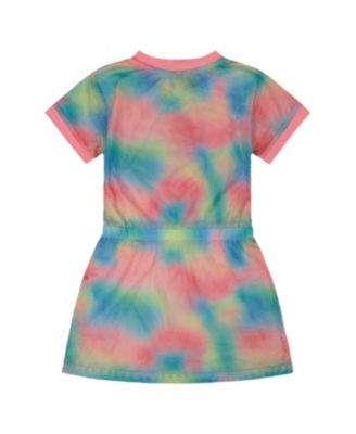 Girls' Mesh Short Sleeves Elastic Waist Beach Dress - Big Kid