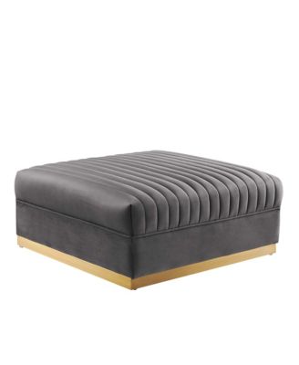  Sanguine Channel Tufted Performance Velvet Modular Sectional Sofa Ottoman