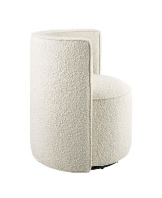  Della Boucle Fabric Swivel Chair