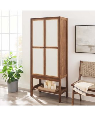  Capri Tall Wood Grain Standing Storage Cabinet
