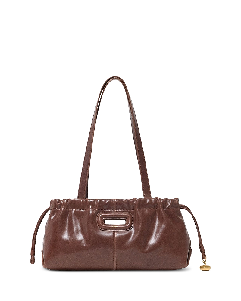Maje Milpil Gazette Leather Shoulder Bag