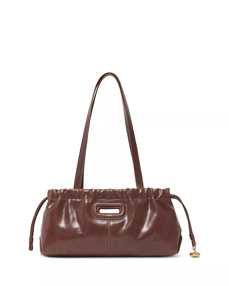 Maje Milpil Gazette Leather Shoulder Bag