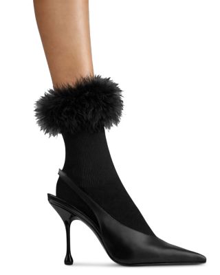 Frou Frou Faux Fur Trim Socks