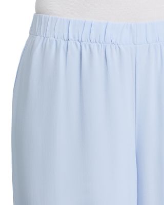 Silk Georgette Crepe Wide Leg Pants