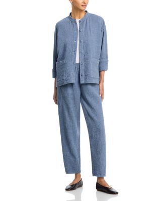 Cotton Doubleweave Ankle Lantern Pants