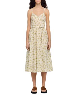 Lucette Floral Sweetheart Midi Dress