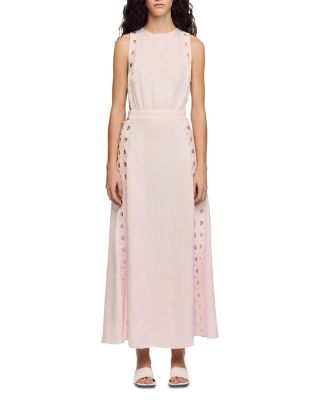 Donnia Flower Jacquard Maxi Dress