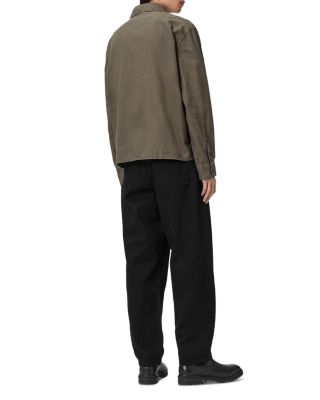 Regular Fit Curved Jeans in Washed Black