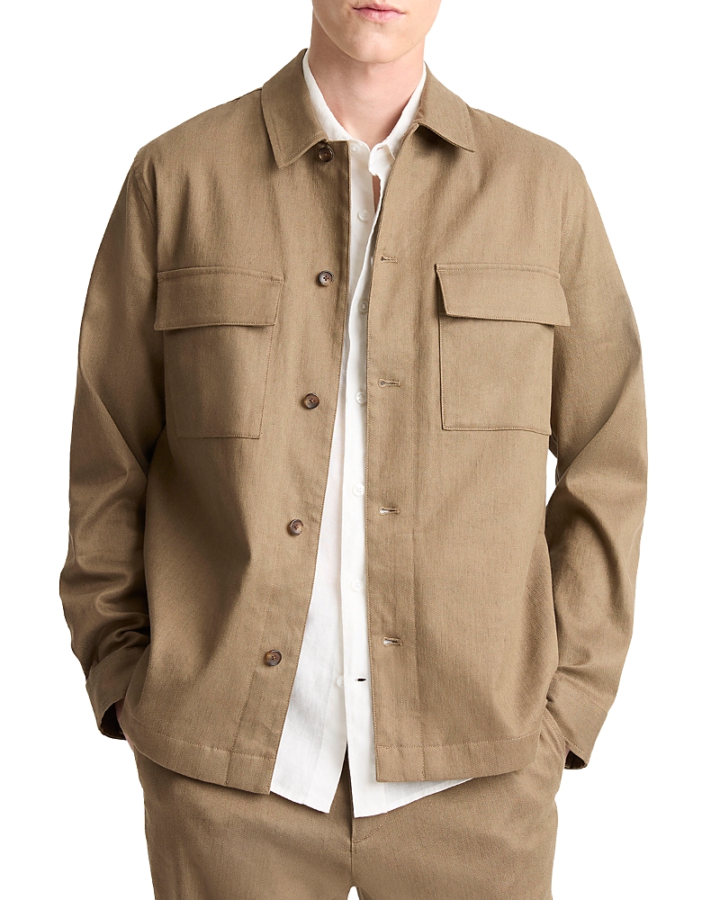 Vince Stretch Linen Chore Coat