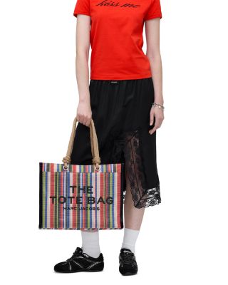 The Large Stripe Mesh Tote Bag