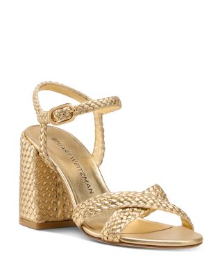 Women's Alyssa Woven Leather High Heel Sandals