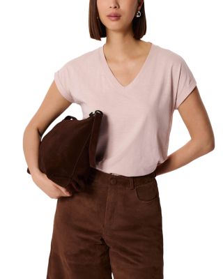 Willa V Neck Cap Sleeve Tee