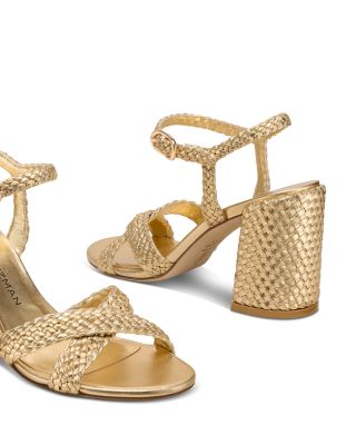 Women's Alyssa Woven Leather High Heel Sandals