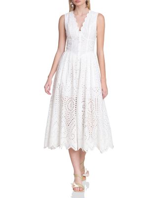 Broderie Anglaise Midi Dress