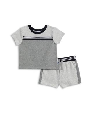 Boys' Tone Heather Stripe Short Sleeved Tee & Shorts Set - Baby