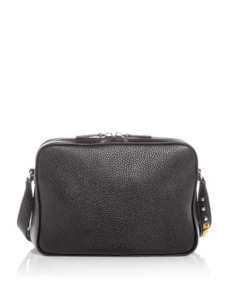 Embellished Leather Camera Crossbody Bag
