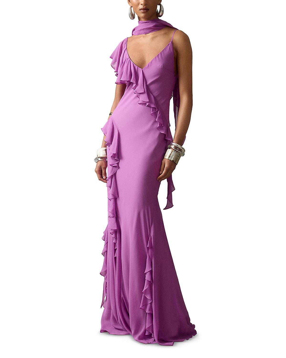 De La Vali Mayara Ruffle Maxi Dress