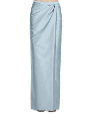 Emily Shalant Soft Taffeta Faux Wrap Skirt