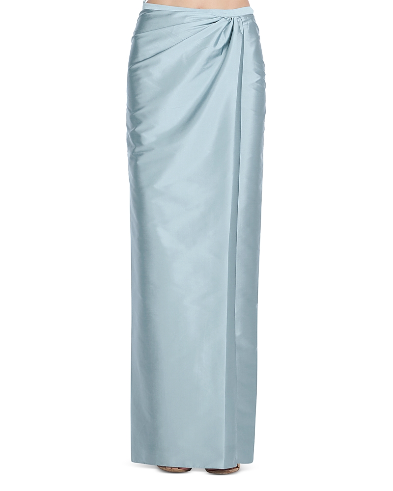 Emily Shalant Soft Taffeta Faux Wrap Skirt