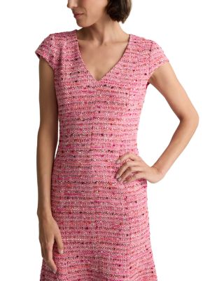 Provence Tweed Cap Sleeve Dress