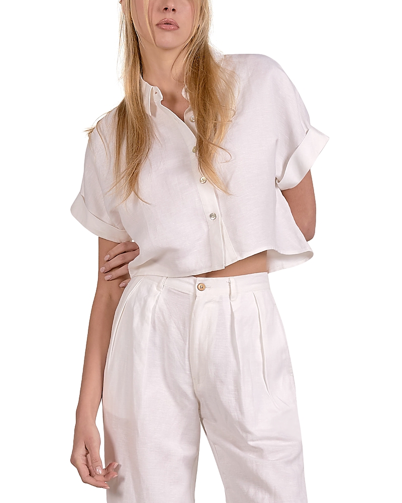 Elan Short Sleeve Shirt Swim Cover-Up