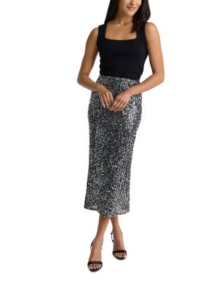 Pailette Pencil Skirt