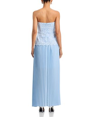 Cody Two Tone Lace Pleat Dress