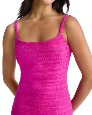 Slim Fit Tweed Midi Dress