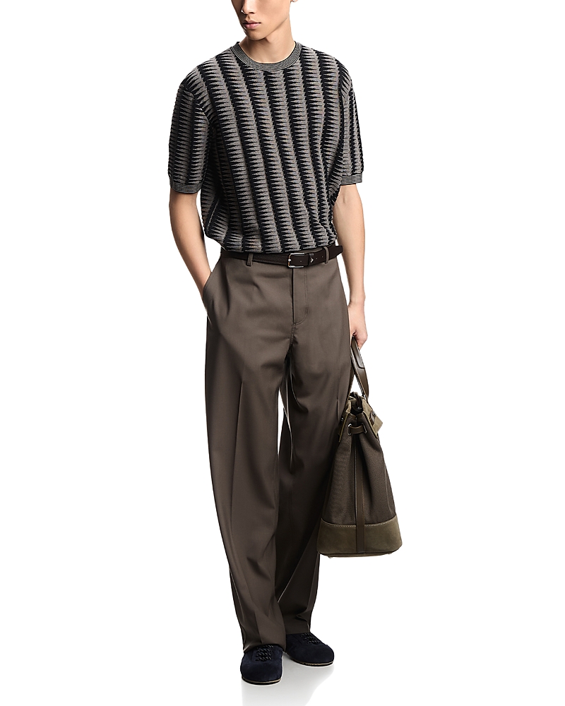 Emporio Armani Two Tone Jagged Motif T-Shirt Sweater