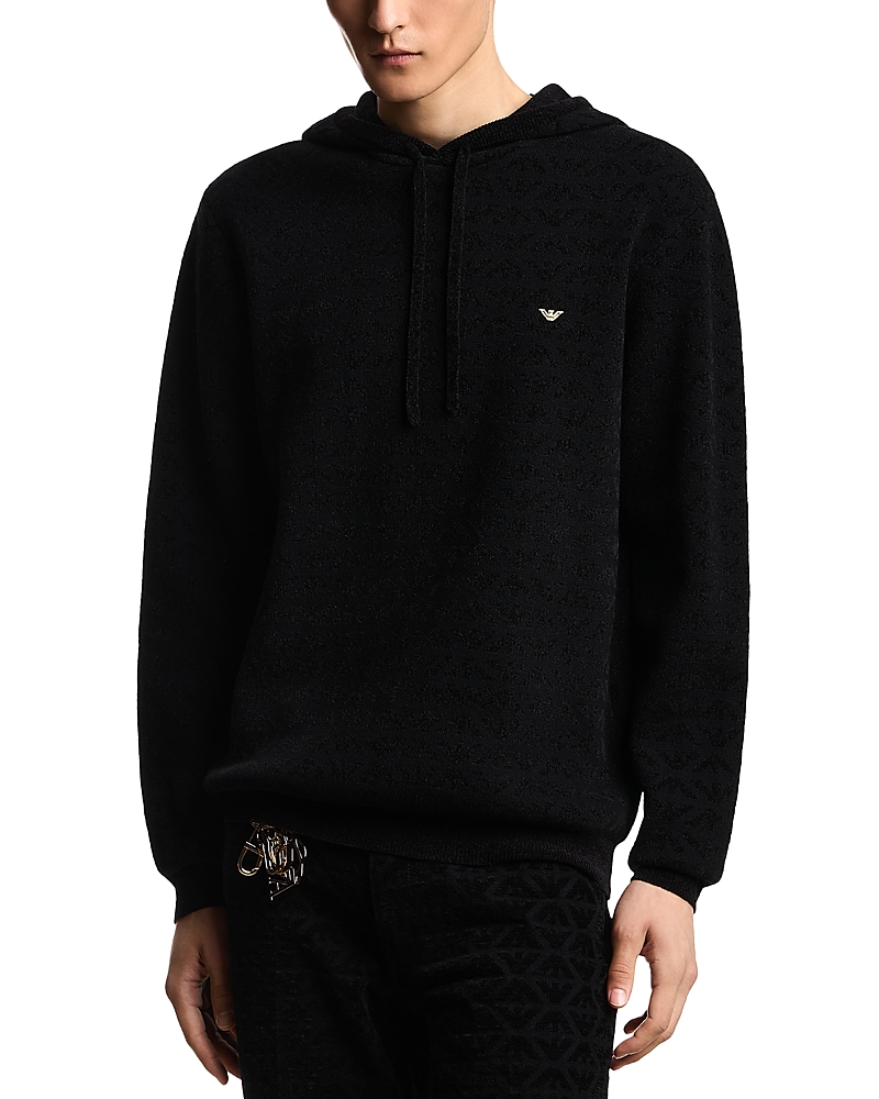 Emporio Armani Lunar New Year Wool Blend Drawstring Hoodie