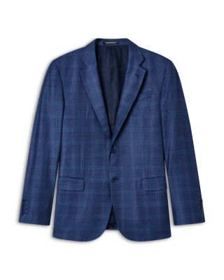 G Line Regular Fit Single Breasted Notch Lapel Jacket in Super 130s Wool
