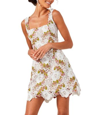 Belen Square Neck Floral Mini Dress