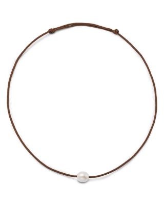 Paracord Cultured Freshwater Baroque Pearl Cord Necklace, 12-26"