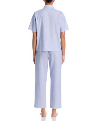 Scallop Short Sleeve Crop Pajama Set - Exclusive