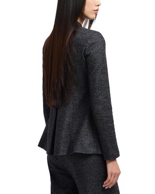 Micro Houndstooth Back Pleat Blazer