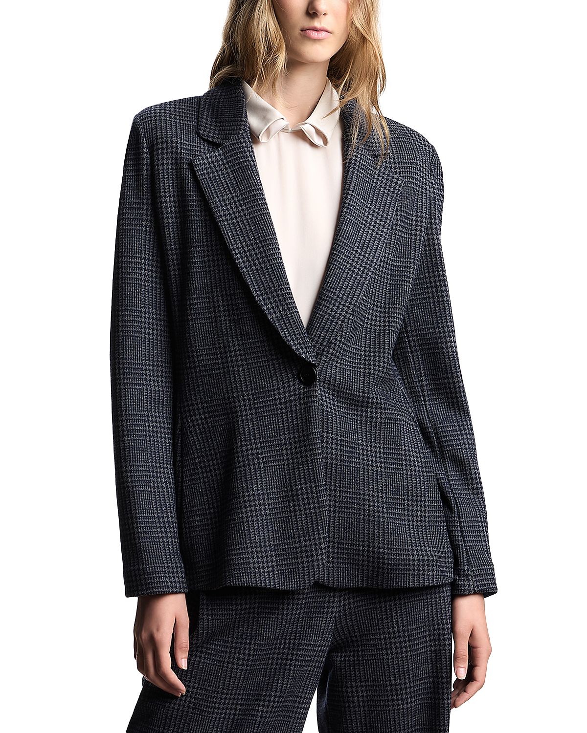 Emporio Armani Prince Of Wales Single Button Blazer