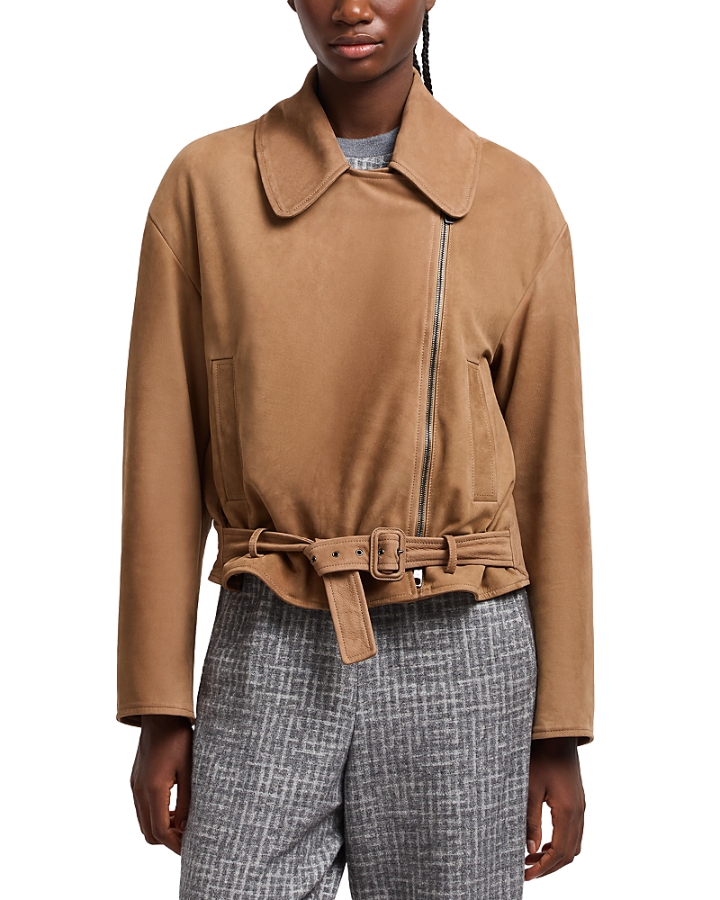 Emporio Armani Nubuck Leather Biker Jacket