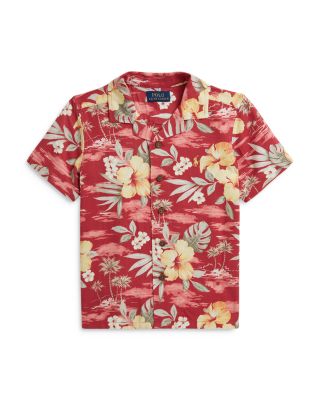 Boys' Tropical Floral Print Camp Shirt - Little Kid, Big Kid