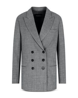 Moulin&eacute; Crepe Wool Double Breasted Blazer 