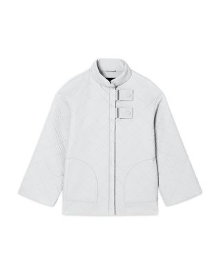 Geometric Quilted Peacoat