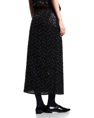 Embellished Georgette Skirt