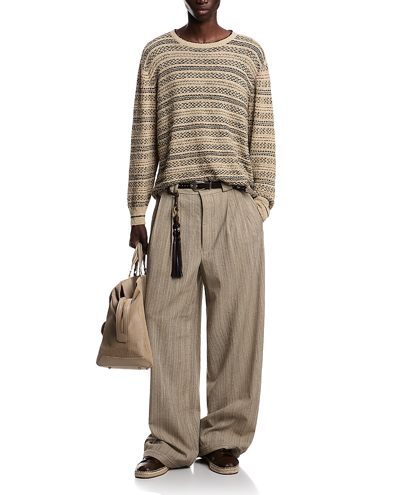 Emporio Armani Knit Jacquard Cotton Blend Sweater